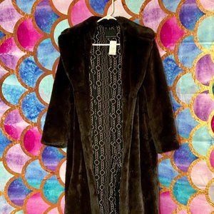 Banana Republic NWT Brown Faux Fur Long Teddy Sherpa Coat Belted Women’s Size XS